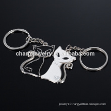 black and white cat key chain wedding gifts black and white cat couple key chain YSK008